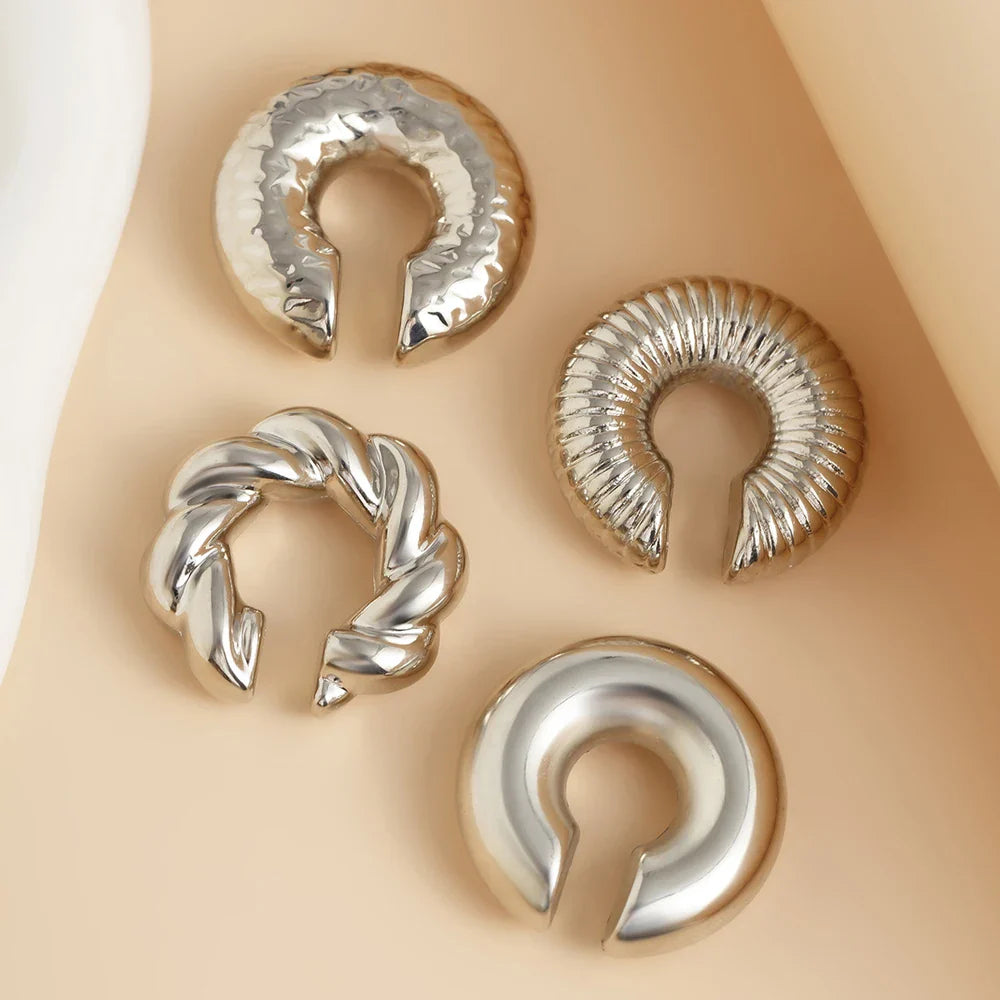 4 Pcs Fashion C Shape Ear Cuff Earrings